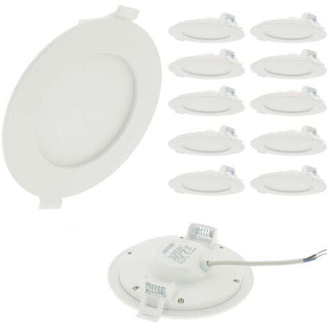 Lot de 10 Spot encastrable LED 5W Eq 50W Extra-Plat boite  Température de Couleur: Blanc Chaud 3000K