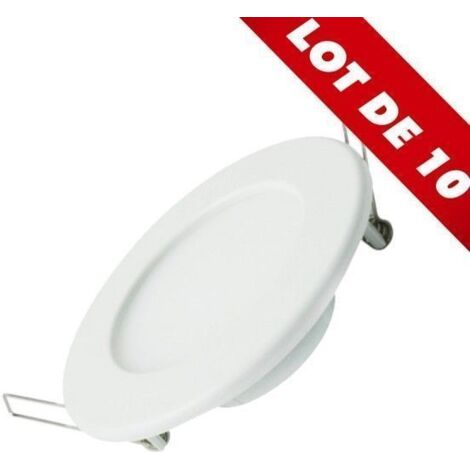 Lot de 10 Spot Encastrable LED Panel Extra-Plat 12W