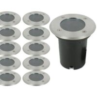 Lot de 10 Spots Encastrable de sol INOX 304 GU10