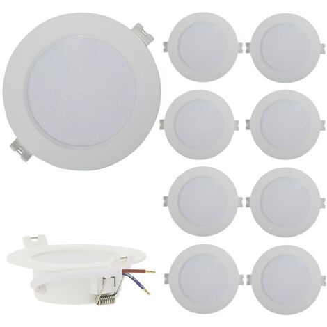 Lot de 6 Spot Encastrable LED Panel Extra-Plat 6W, Température de Couleur:  3 couleurs en 1 3200K-6500K