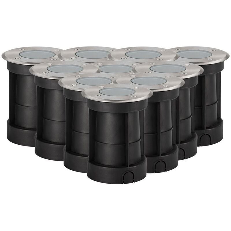 Arum Lighting - Lot de 10 Spots Encastrables IP67 canyon pro inox 304 GU10 + connecteur automatique