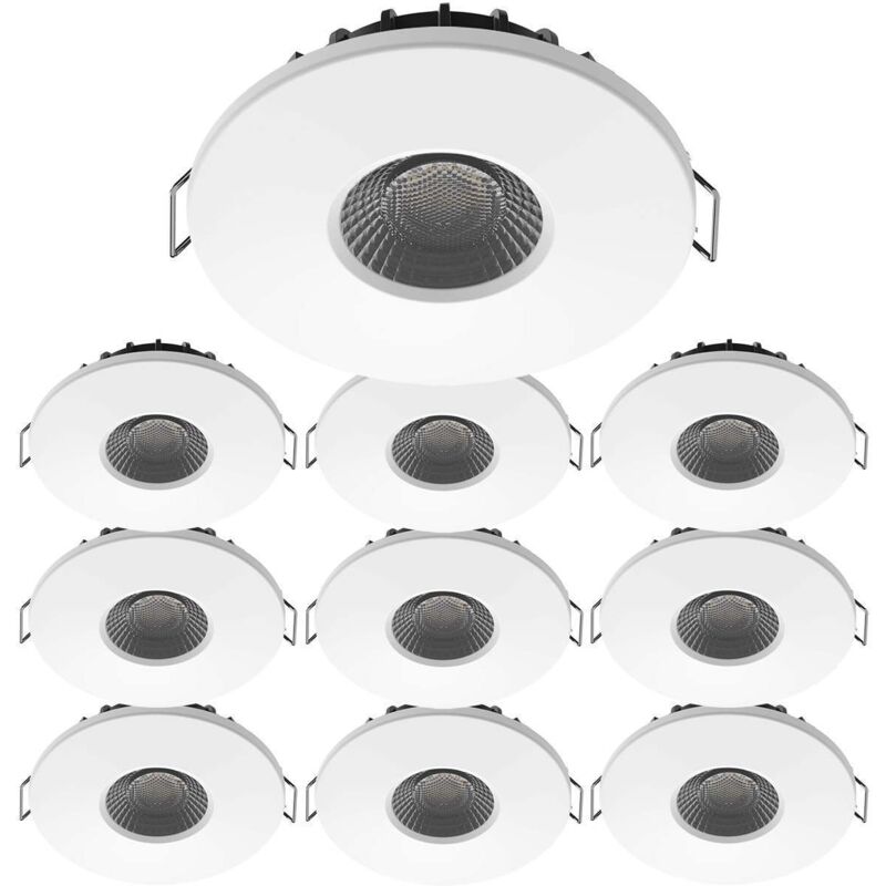 Arum Lighting - Lot de 10 Spots Encastrables led 8W milan cct IP65 IK07 avec Transformateur Dimmable
