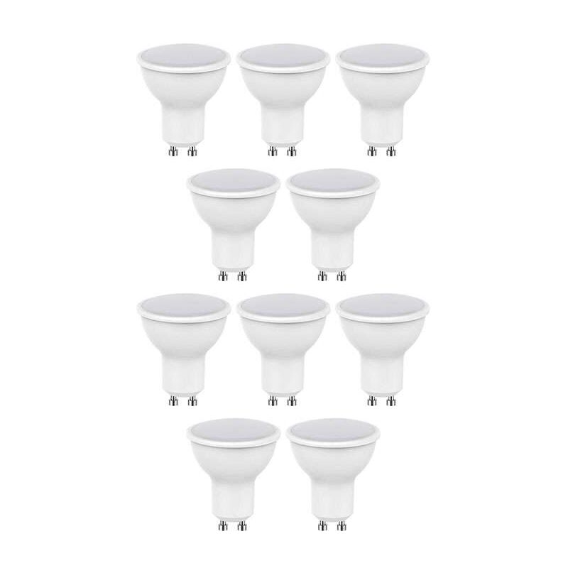 Optonica - Lot de 10 Spots led 7W GU10 Blanc Angle 110° Blanc Chaud 2700K