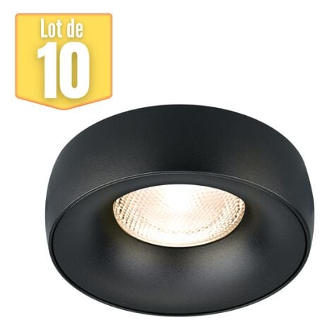 Spot encastrable orientable IP20 pour LED GU10 - OMEGA - Noir