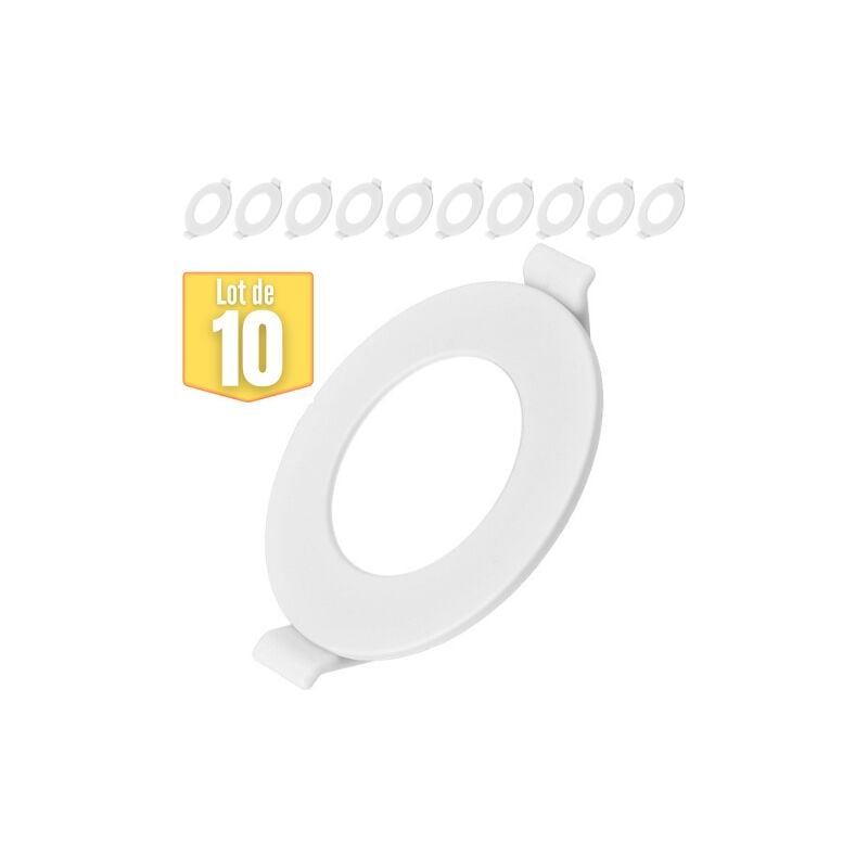 Lot de 10 Spots led extra plat 3W 4000K IP40