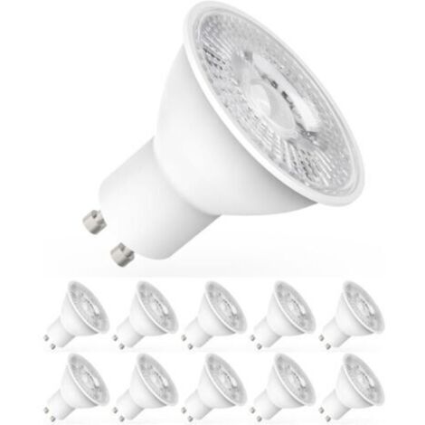 Lot de 10 spots LED GU10, MR16, ampoules 5W pour un éclairage parfait [Classe d'efficacité énergétique D]