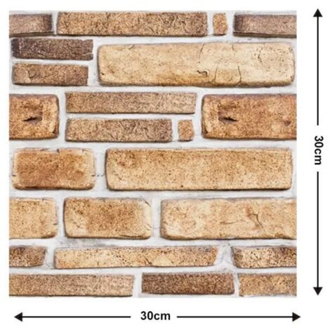 Lot de 10 stickers muraux 3D effet carrelage, adhésifs et résistants à l'eau et aux éclaboussures, pour salle de bain et cuisine.