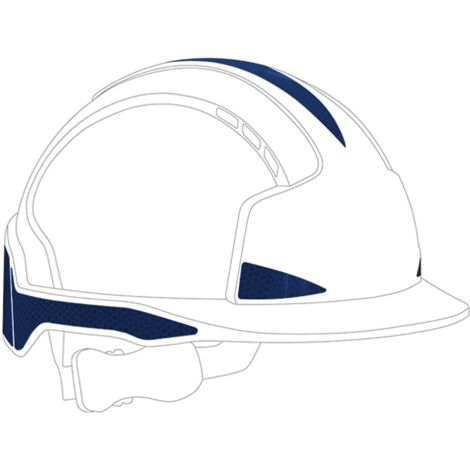 Lot de 10 - Stickers réflectifs CR2 à poser soi-même pour casque EVOLite Bleu