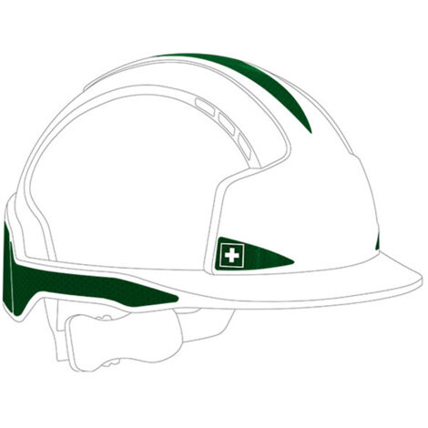Lot de 10 - Stickers réflectifs CR2 à poser soi-même pour casque EVOLite CR2 Vert