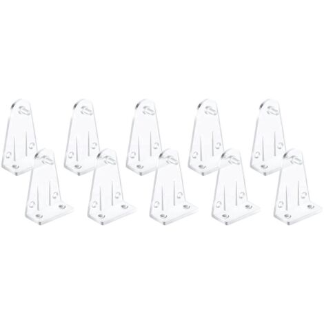 Lot de 10 supports de fixation transparents en plastique pour rail inférieur de stores horizontaux de 5 cm (2 pouces).