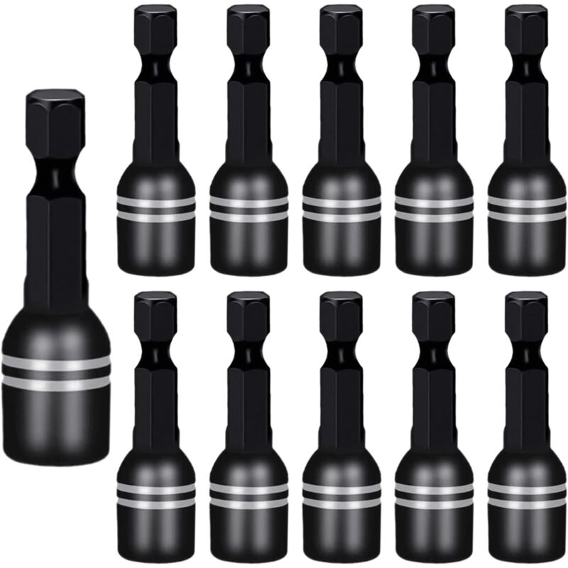 Lot de 10 supports de perceuse, rallonge de foret, porte-embout magnétique, porte-embout de tournevis, porte-foret portable, porte-embout de visseuse