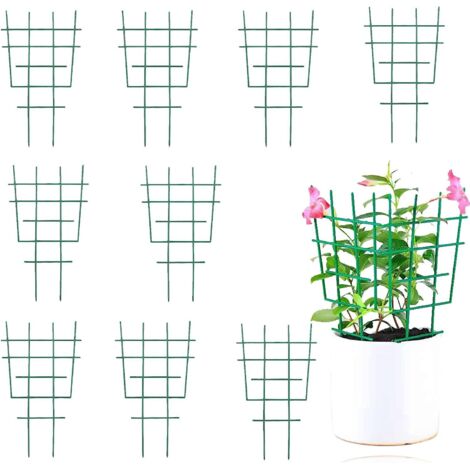 Lot de 10 supports de plantes grimpantes en plastique pour jardin