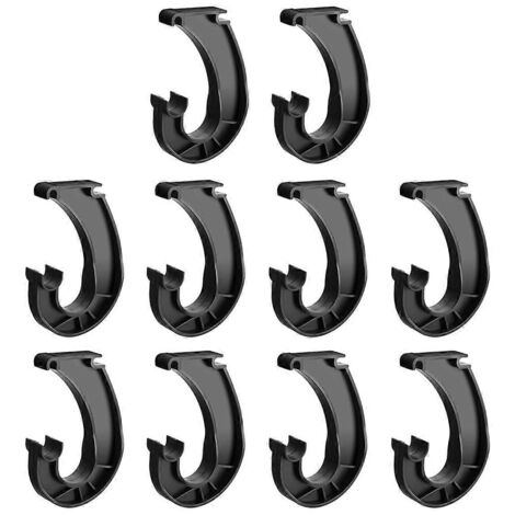 Lot de 10 supports de tringle à vêtements suspendus, supports de tringle pour étagère de placard --