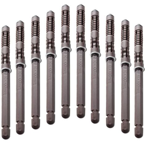 Lot de 10 supports d'étagères flottants en bois invisibles et durables avec vis - Pour le matériel réglable - Pour étagères (diamètre 10 x 100 mm)