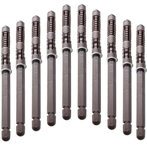Lot de 10 supports d'étagères flottants en bois invisibles et durables avec vis - Pour le matériel réglable - Pour étagères (diamètre 10 x 100 mm)