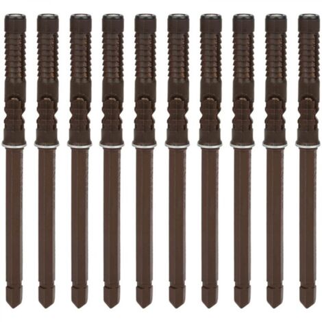 Lot De 10 Supports Muraux Invisibles Pour Étagère 10 x 100 Mm Marron Avec Embouts Forte Capacité De Charge Pour Bibliothèque Flottante Ou Étagères Murales Diy