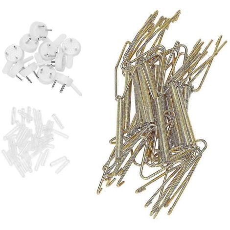 Lot de 10 supports pour assiettes, supports muraux de 15 cm et 10 crochets muraux, compatibles avec les assiettes de 12,5 à 17,5 cm.