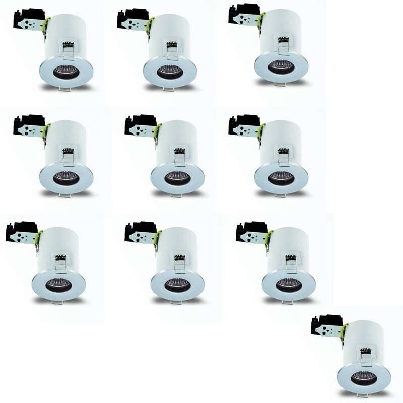 Lot de 10 Supports RT2012 étanche IP65 bbc fixe aluminium Brossé 75mm