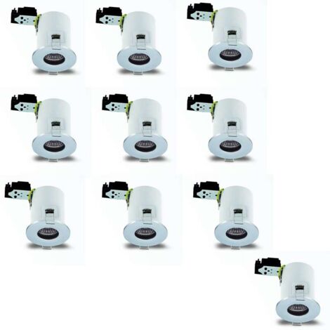 Lot de 10 Supports RT2012 étanche IP65 BBC fixe aluminium Brossé 68mm