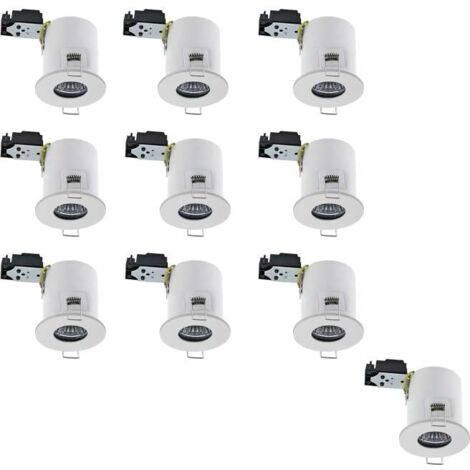 Lot de 10 Supports RT2012 étanche IP65 BBC fixe Blanc 68mm