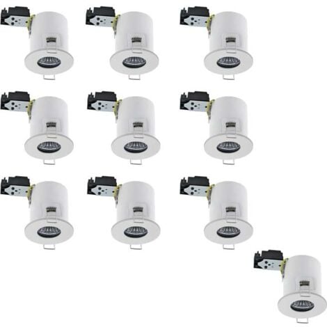 LECLUBLED Lot de 10 Supports RT2012 étanche IP65 BBC fixe Blanc 75mm