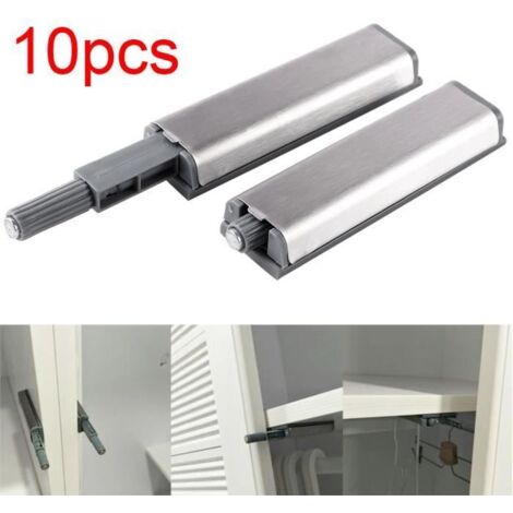 Lot de 10 Systèmes tampon Push To Open pour Placards et Tiroirs - SUREPROMISE - Blanc