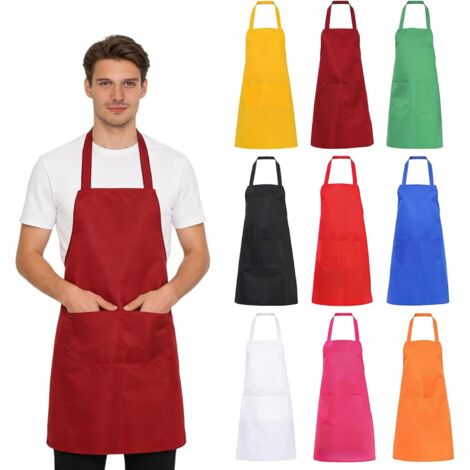 Lot de 10 Tabliers de Cuisine, Art Tabliers, Travail Tabliers,Poterie Tablier Imperméable Artistes Peinture Tablier pour Femmes Hommes pour Maison Restaurant Artisanat Jardin BBQ