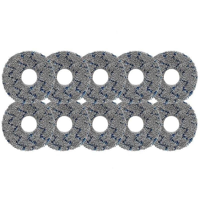 Lot de 10 tampons de nettoyage lavables et réutilisables pour Deebot T10 Omni/t10 Turbo/x1 Omni/x1 Turbor