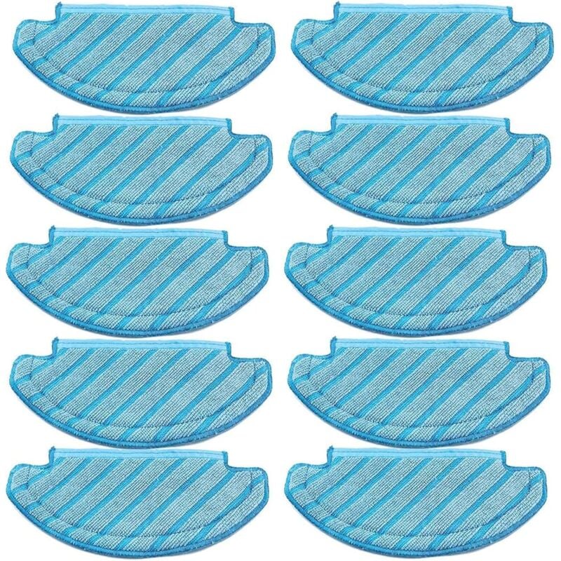 Sunxury - Lot de 10 tampons lavables en tissu pour Ecovacs Deebot Ozmo T8 aivi T8 Max T8 T8+ Series/T9/N8, N8 Pro Plus/N8 Pro, pour Yeedi Vac/Yeedi
