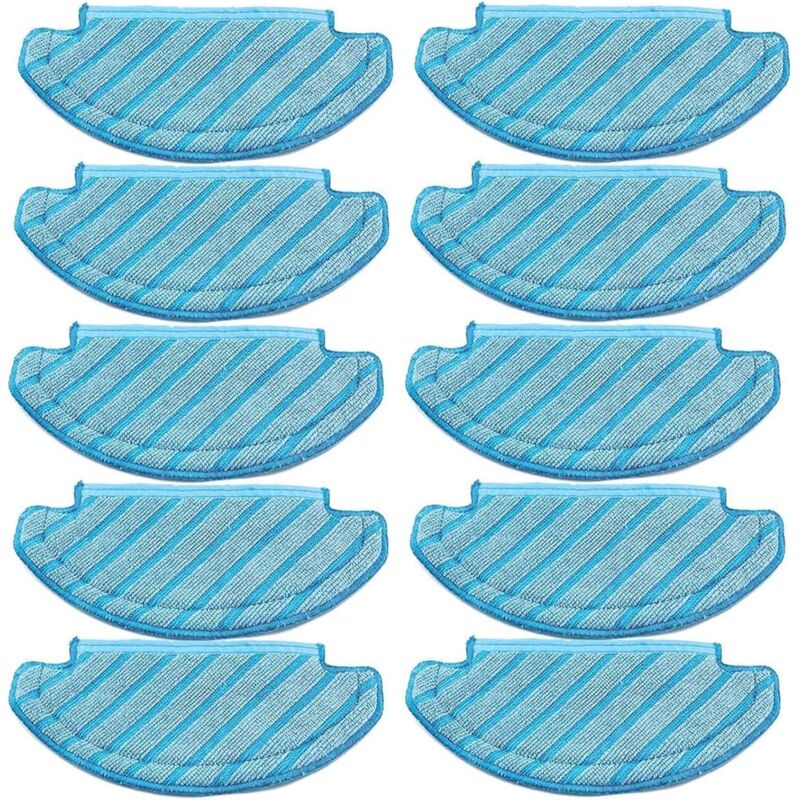 Sunxury - Lot de 10 tampons lavables en tissu pour Ecovacs Deebot Ozmo T8 aivi T8 Max T8 T8+ Series/T9/N8, N8 Pro Plus/N8 Pro, pour Yeedi Vac/Yeedi