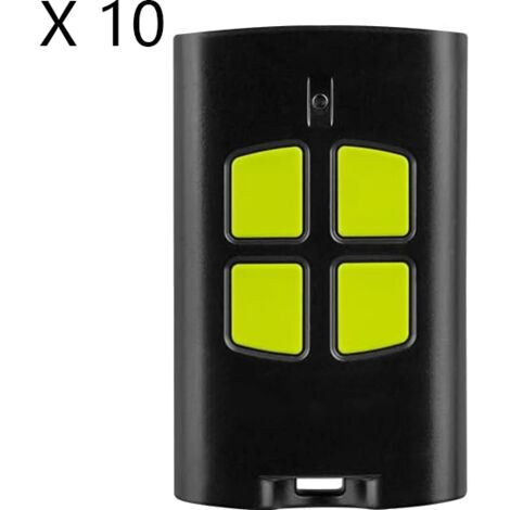 Lot de 10 Télécommandes de Portail 4 Canaux (433,92 MHz) - Code Roulant Avancé 128 bits, Compatibles avec Benincà TO.GO4VA