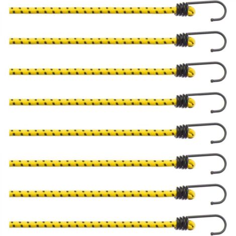 Lot de 10 tendeurs de bagages en caoutchouc avec crochets et sangles élastiques pour fixation de la ceinture de tension