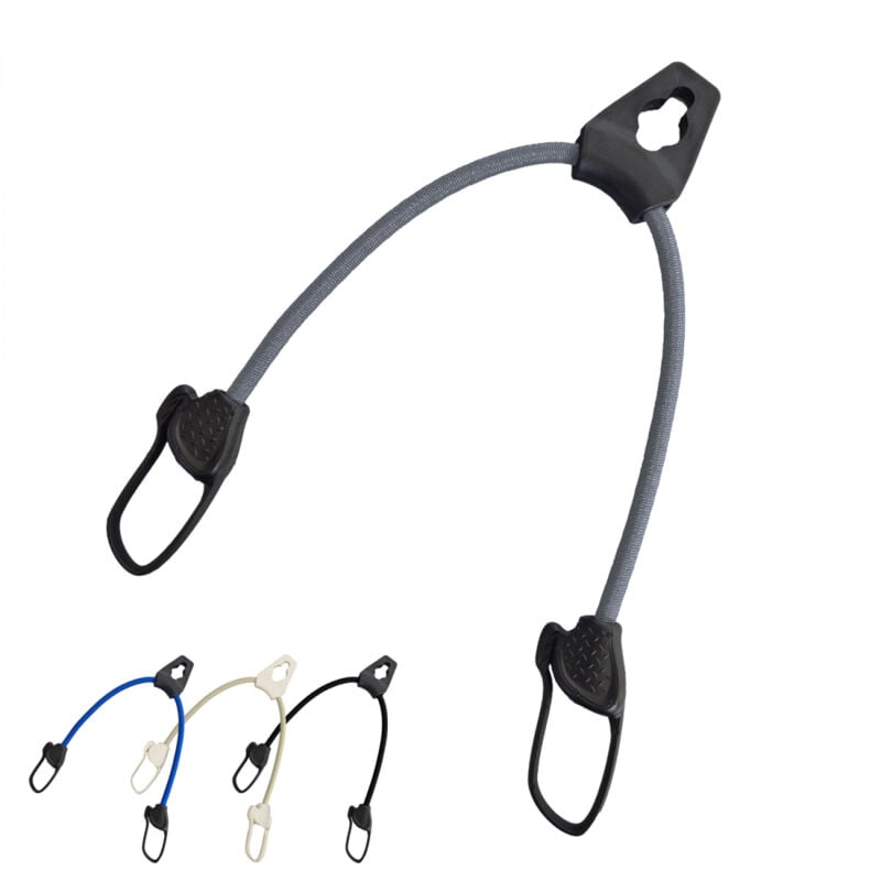 Lot de 10 tendeurs sandows sécurisés et normés avec passant piton - Gris Linxor