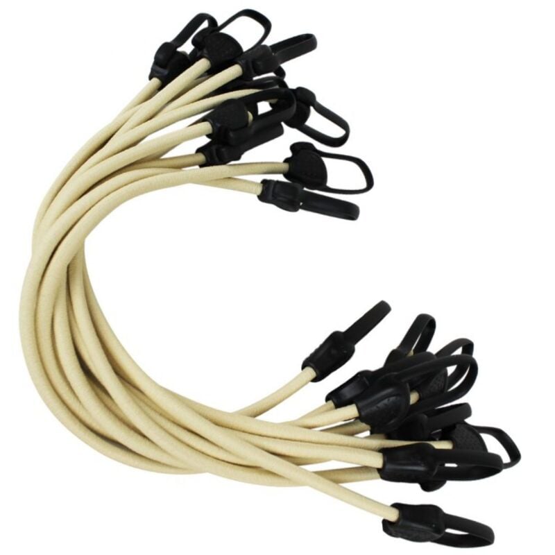 Linxor - Lot de 10 tendeurs sandows sécurisés et normés - Beige