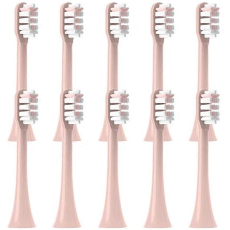 Lot de 10 têtes de brosse de rechange pour brosse à dents électrique X3, rose