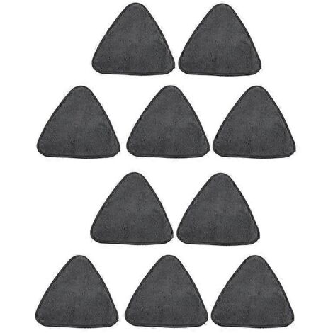 Lot de 10 têtes de rechange triangulaires en microfibre pour balai à poussière --