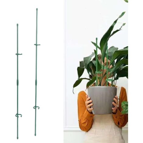 Lot de 10 Tiges de Soutien 40cm et 10 Tiges 30cm avec 20 Clips et 10 Tubes de Connexion pour Plantes Jardin Soutien Arbustes-KZQ
