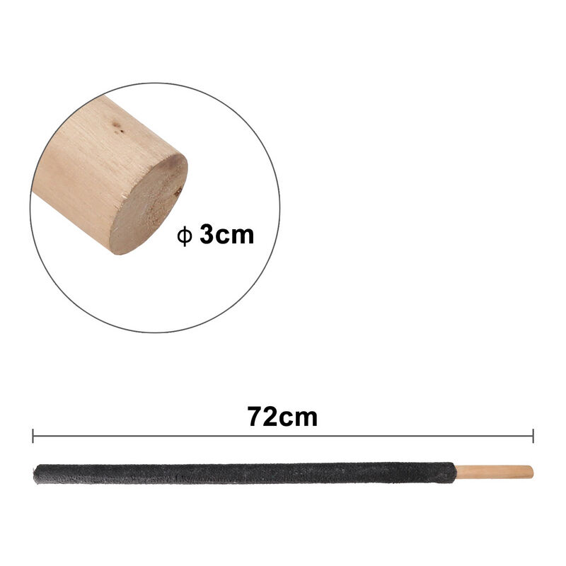 Lot de 10 torches en cire naturelle - Durée de combustion : 90 min - Qualité supérieure - Avec poignée extra longue - Torches pour randonnée en