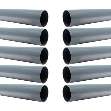 Lot de 10 Tubes PVC évacuation NF-Me lisse - diamètre 50 mm - 4 mètres