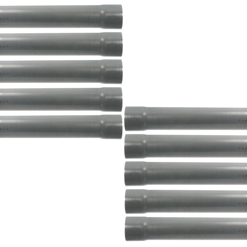 10 Tubes PVC évacuation NF-Me prémanchonné - diamètre 63 mm - 4 mètres - ép. 3,0 mm - Arcanaute
