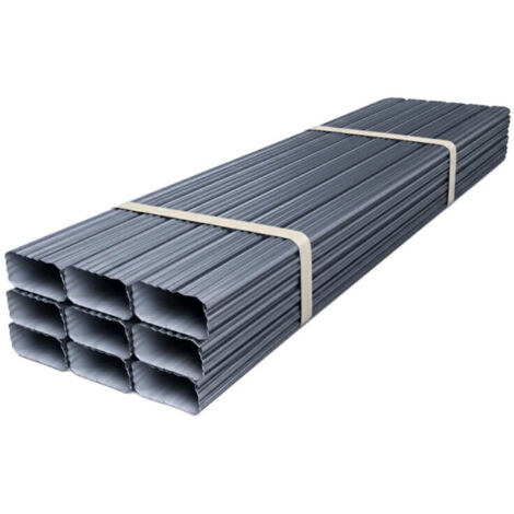 Aluhome – Lot de 10 tuyaux de descente en aluminium 3m 60x80mm – Épaisseur 6/10ème – Durée de vie 30 ans – Raccordement facile gouttières