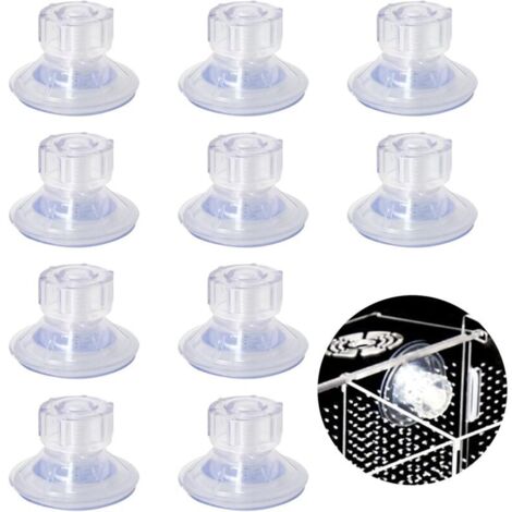 Lot de 10 Ventouses pour Auvent de Caravane, 45 mm Ventouse Robustes pour Camping Car, kit de Fixation latérale Transparent à