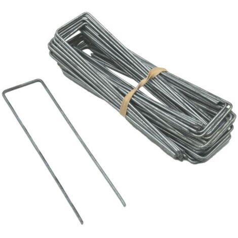 Lot de 100 agrafes pour bâche de plantation 15x2,5x15cm