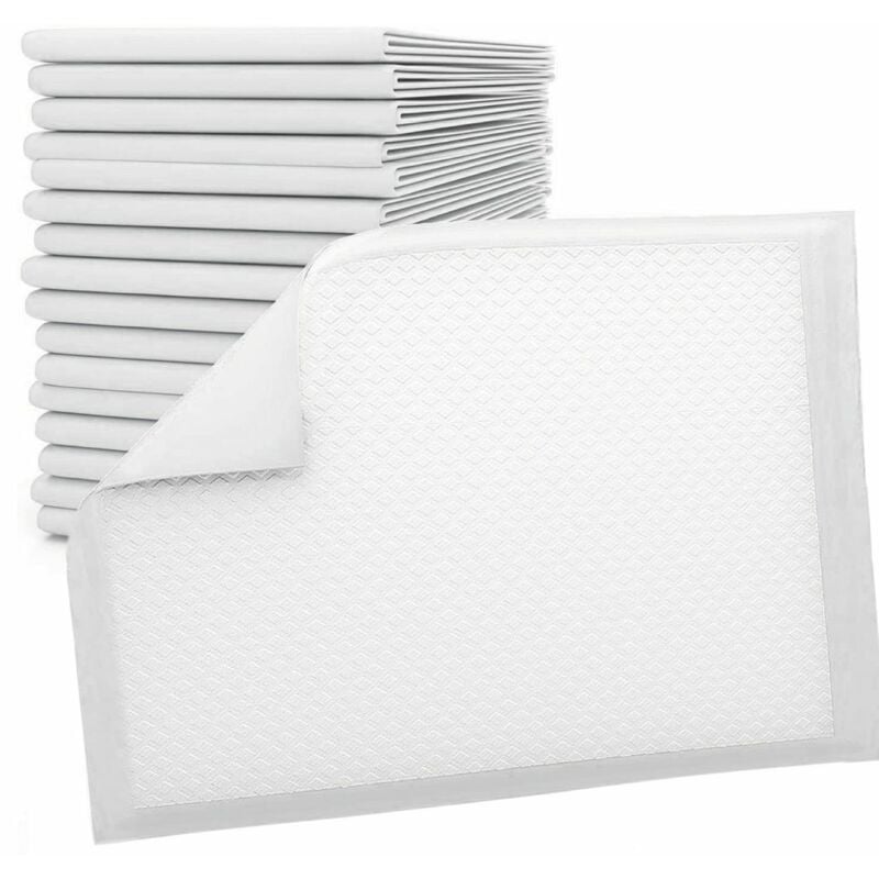 Vivezen - Lot de 200 alèses jetables, imperméables - 60 x 90 cm - Blanc