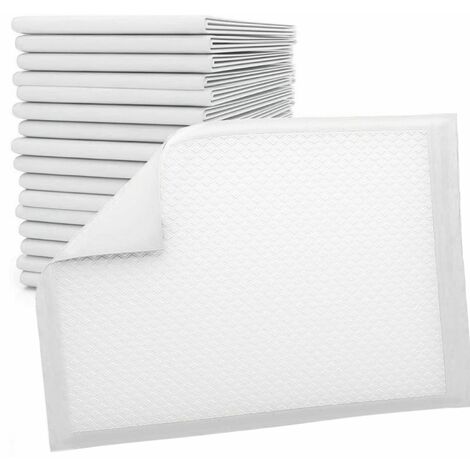 Lot de 100 alèses jetables, imperméables - 60 x 90 cm - Blanc - Vivezen