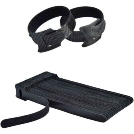 Lot de 100 attaches de câble réutilisables – Sangles de câble multi-usages pour écouteurs, téléphones, appareils électroniques