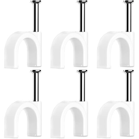 Lot de 100 attaches de câbles électriques, fixation de câbles électriques, colliers de serrage pour câbles muraux (10 mm)-AquaForge