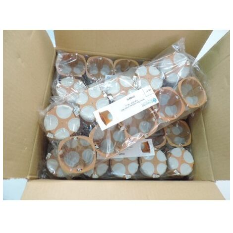 Lot de 100 boites d'encastrement BBC Ø 68mm prof 40mm cloison seche écologique norme R2012 SIB ADR P36840-100
