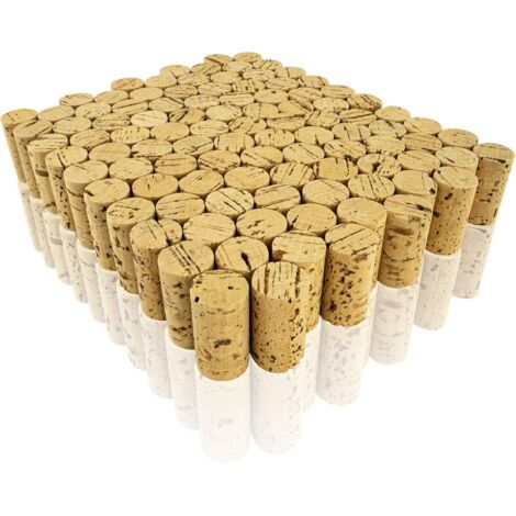 Lot de 100 bouchons de liège, bouchons de vin, bouchons naturels pour loisirs créatifs et décoration
