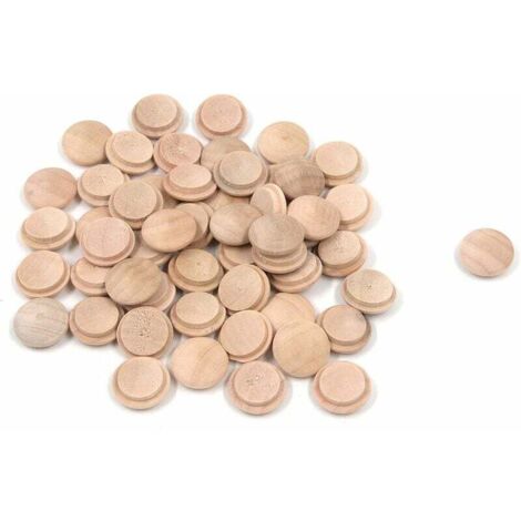 Lot de 100 bouchons en bois de cerisier 25x20mm – Cache-vis pour masquer trous de vis – Finition esthétique pour projets de bricolage
